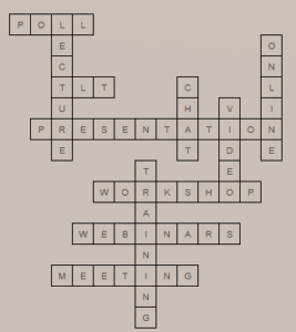 Webinar crossword