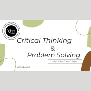 Critical Thinking and Problem Solving