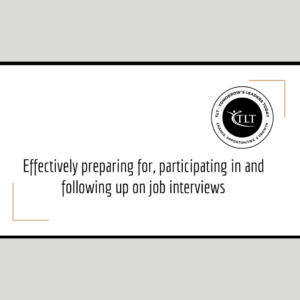 Effectively Preparing for a Job Interview