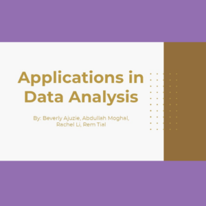 Applications in Data Analysis Training